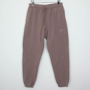 PINK Victorias Secret High Waisted Logo Sweatpants Joggers Womens Size‎ S Brown